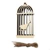 Wooden Bird Cage Sign Decoration Home Decor Friend Gift Holiday Hollow Carving Hanging Ornament for