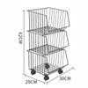 Multi-layer Kitchen Storage Rack Floor Storage Rack Removable Storage Rack with Wheels Food Rack Vegetable and Fruit Rack