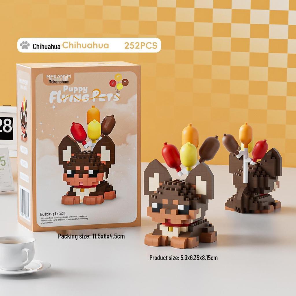 Совместимые конструкторы LEGO Животные: Набор Хаски и рыжий кот - Развивающая игрушка в подарок для мальчиков и девочек