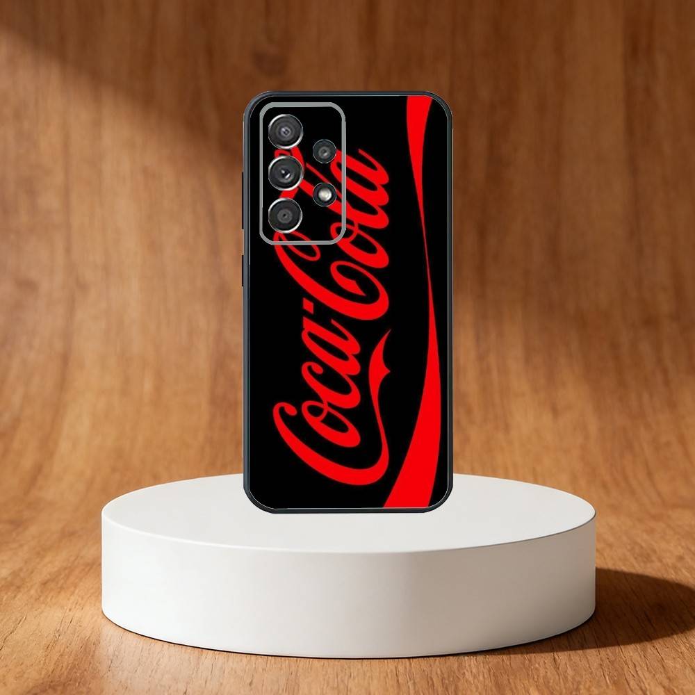 CocaS-Fashion Чехол для телефона Cola для Samsung S25, S24, S21, S22, S23, S30, Ultra, S20, Plus, Fe, Note, 10, 9, 5G Черная крышка