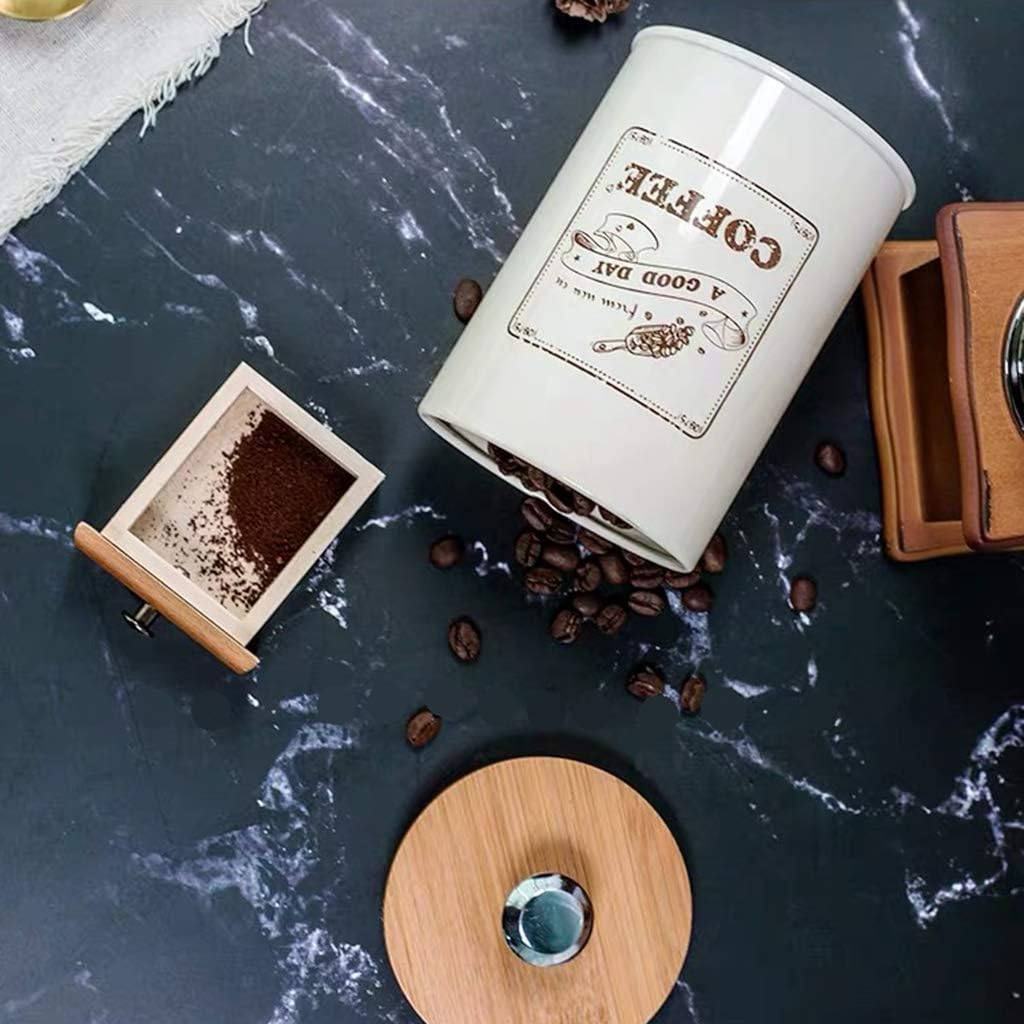 Vintage Style Tea Coffee Sugar Storage Tins - Farmhouse Kitchen Canister Set to Keep Contents Fresh