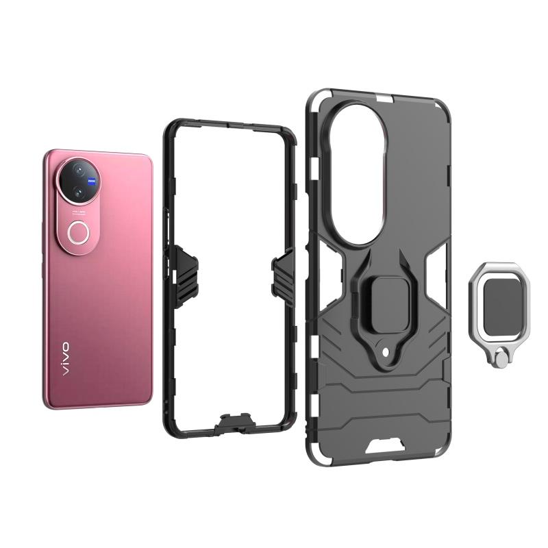 Для Vivo V50 Чехол Vivo V50 Capas Phone Bumper Back Armor PC Ударопрочный держатель с полным кольцом Магнитный для Fundas Vivo V50 V 50