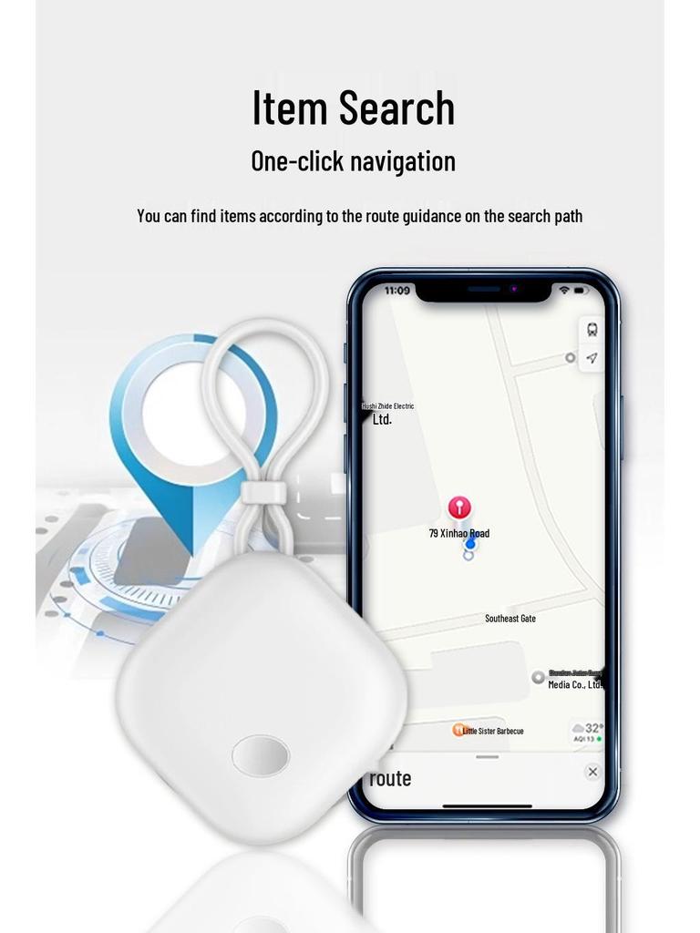 Bluetooth Anti-Lost GPS Tracker for Luggage and Personal Items - Real-Time Locator for All Ages