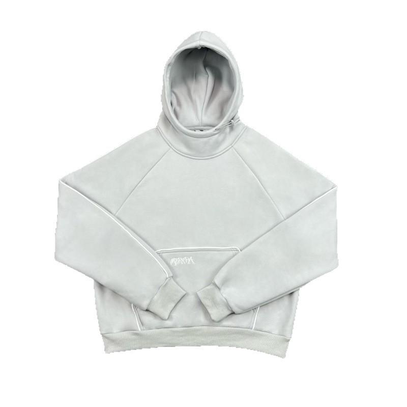 Унисекс худи Mertra: Зимняя куртка с пэчворком, рукавами летучая мышь, вышивкой, флисовой подкладкой, свободного кроя