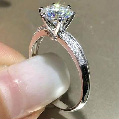 Классические кольца Huitan Brilliant Cubic Zirconia, модные, вечные, помолвочные, свадебные, универсальные, женские, модные, свадебные украшения