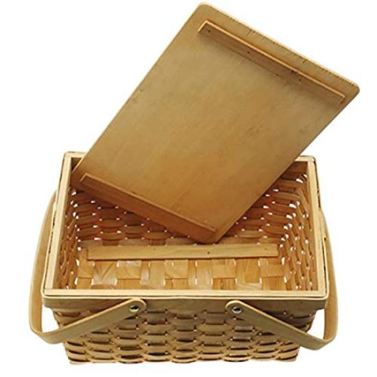 Большая корзина DEAN DELUCA с натуральным большая Идеально подходит для обеда, спорта и изготовлена из натурального Включает сумку для покупок и крышку, бежевый, хранение, пикники,