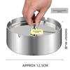 Stainless Steel Car Ashtray Large Capacity | Windproof Rotating Cover Design | Commercial Vehicle Smoke Holder