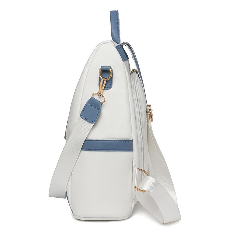 Рюкзак Color Block Anti-Theft, женская дорожная сумка из мягкой кожи, большой емкости