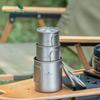 Безграничное Путешествие Титановая Кружка для Кемпинга с Крышкой Штабелируемая Чашка Дорожная Посуда для Бэкпэкинга, Походов, Домашнего Использования