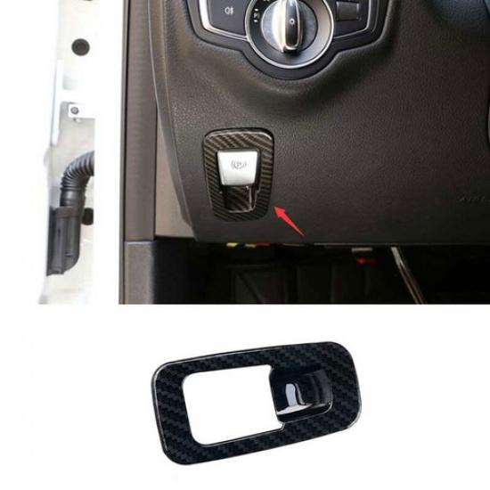 Electronic Handbrake Panel Trim 1PCS For Benz E-Class 2016-2021 ABS Carbon Fiber
