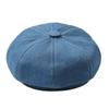Vintage Women Denim Beret Versatile Newsboy Cap Casual Octagonal Caps  Unisex