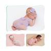 Newborn Infant Baby Bowknot Headband See Through Lace Romper Set Photo Prop