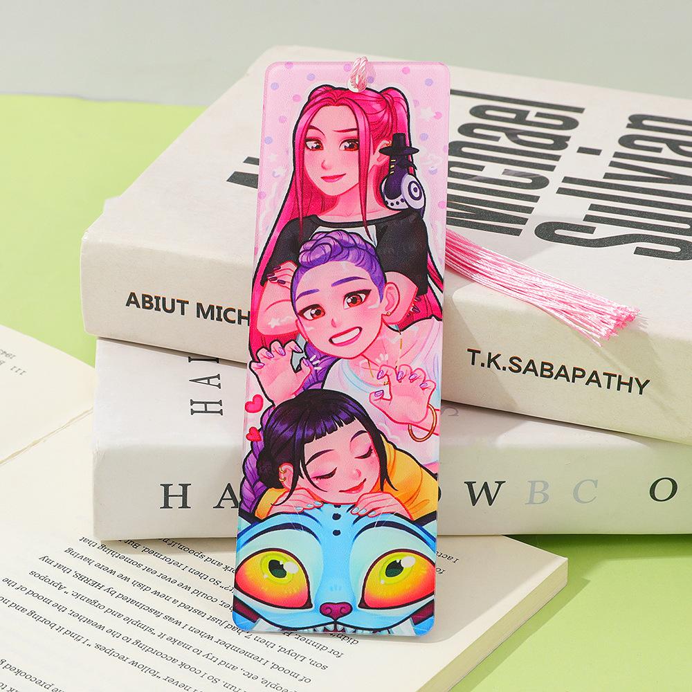 Креативная группа охотников на ведьм K-Pop Demon Hunters акриловая закладка дарит читателям литературные подарки для книжных фанатов
