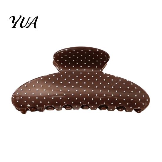 Matte Shark Clips for Thick Hair Polka Dot Claw Clip Women, Lightweight Acrylic Non-Slip Jaw Clip, Korean Style Accessories Elegant Strong Hold