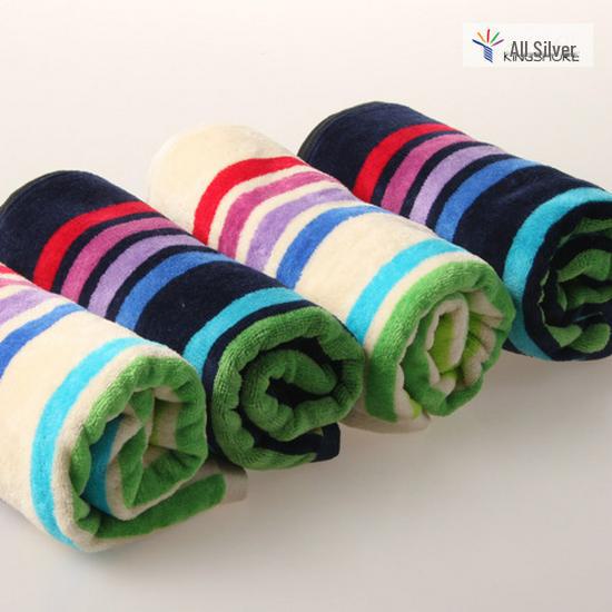 Gold Number Pure Cotton Gradient Striped Jacquard Face Towel Set
