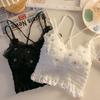 Топ-камезолька с красивой спинкой, украшенный бисером, сексуальная верхняя одежда с нагрудными вкладышами, присборенный топ-бандо, тонкое кружевное бандо-нижнее белье для женщин