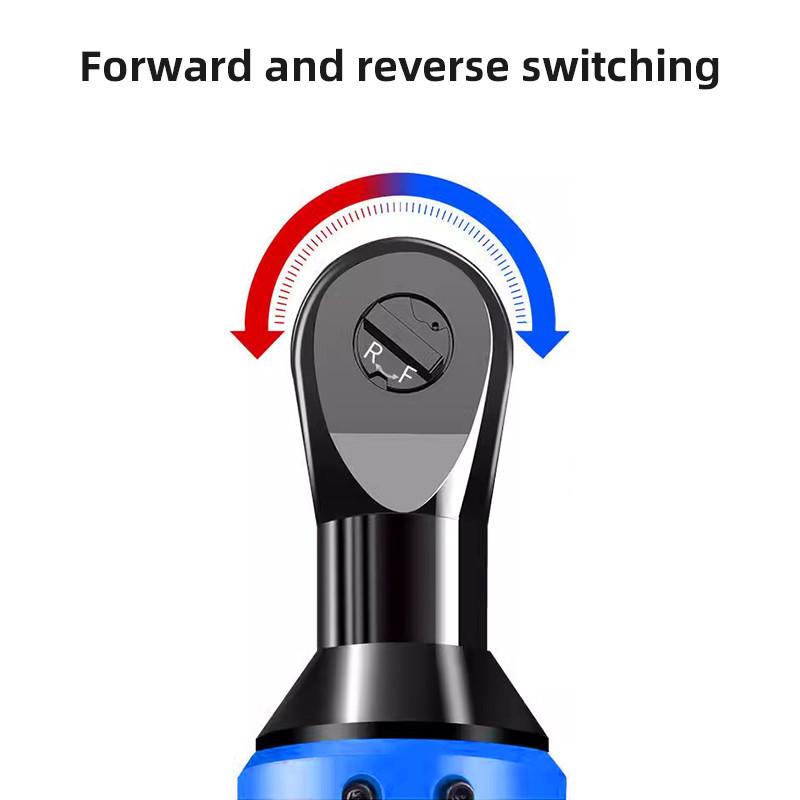 3/8 Inch Cordless Portable Electric Wrench 12V Right Angle Ratchet Wrenches Rechargeable Car Repair Tool