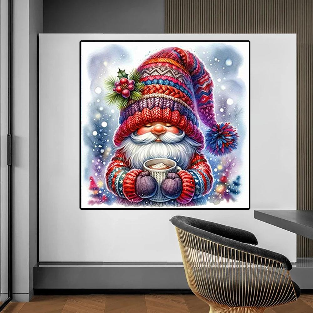 Набор для мозаики «Санта-Клаус» своими руками с алмазами полной выкладки для рождественского украшения