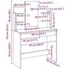 VidaXL Dressing Table with Mirror Artisan Oak 96x39x142 Cm, Makeup Table, Jewelry Table, Dressing Table with Mirror, 857012