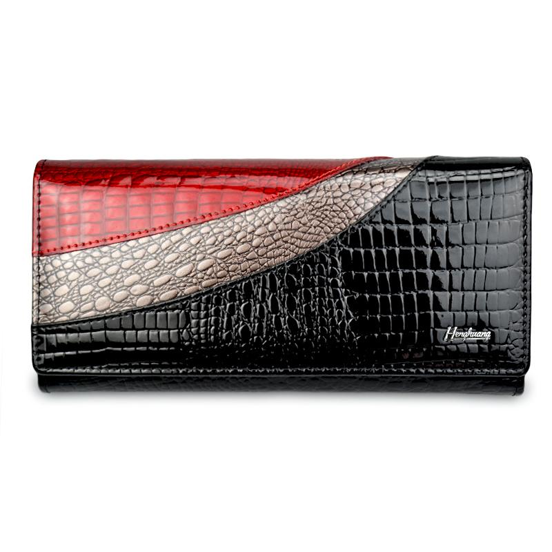 Womens Wallet Genuine Leather Wallets Female Fashion Alligator Long Women Wallets And Purses Coin Purse Card Holder Clutch