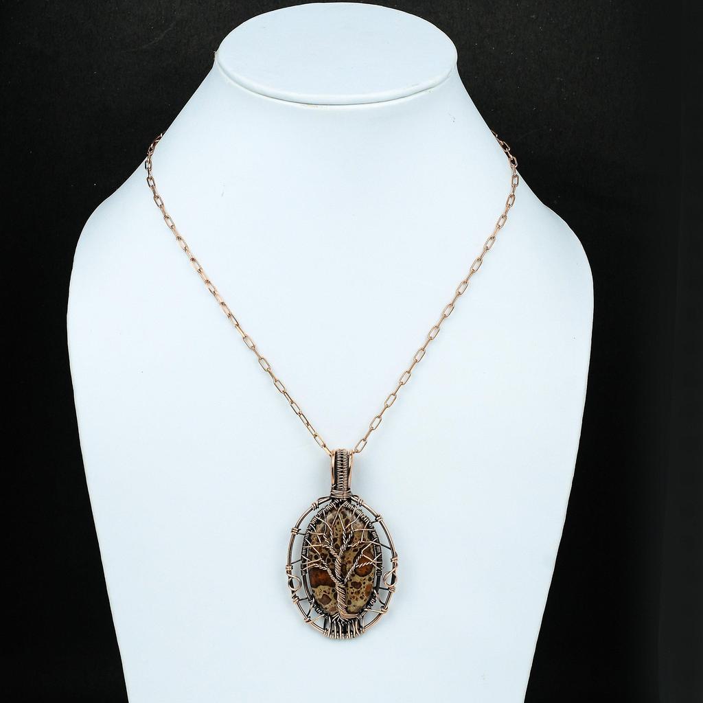 Tree Of Life Asteroid Jasper Copper Pendant Copper Wire Wrapped Jewelry Asteroid Jasper Gemstone Unique Jewelry Gift For Mother Gift For Her