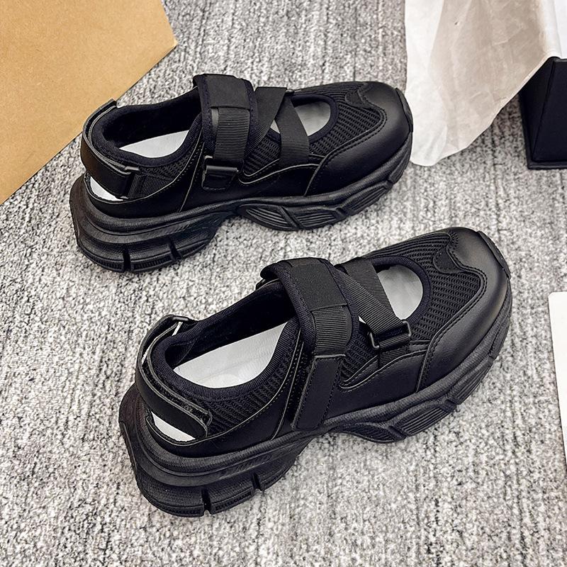 2023 летние новые туфли для папы с вырезами, женские повседневные туфли для студентов INS, спортивные сандалии для бега на толстой подошве, женские