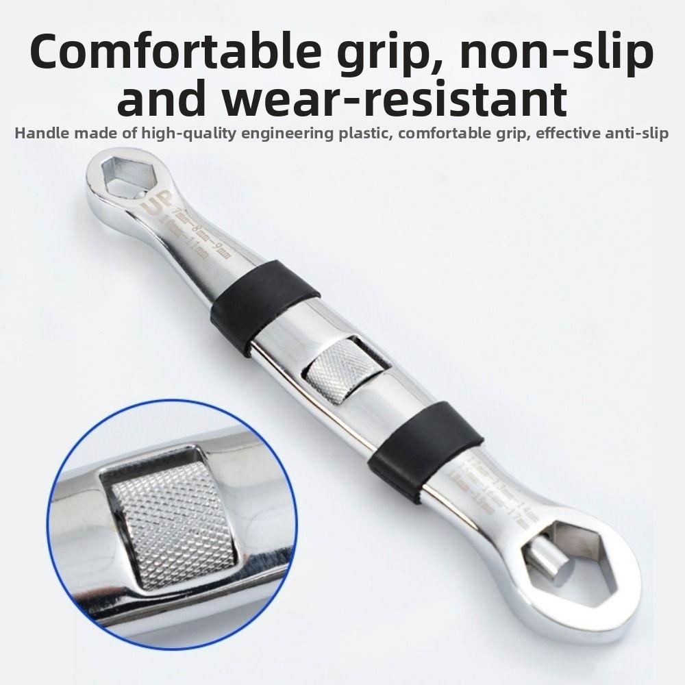 7-19mm Universal Wrench CR-V Key Flexible Hand Tool Portable Adjustable Spanner  Hand Tool