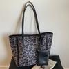 2025 New Korean Niche Leopard Print Tote Bag Retro Casual Shoulder Bag Large-capacity Commuter Bag