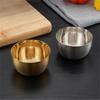 Stainless Steel Sauce Cup Korean Style Spice Dishes Food Grade Chips Salad Dressing Container Kitchen Utensils for Restaurant