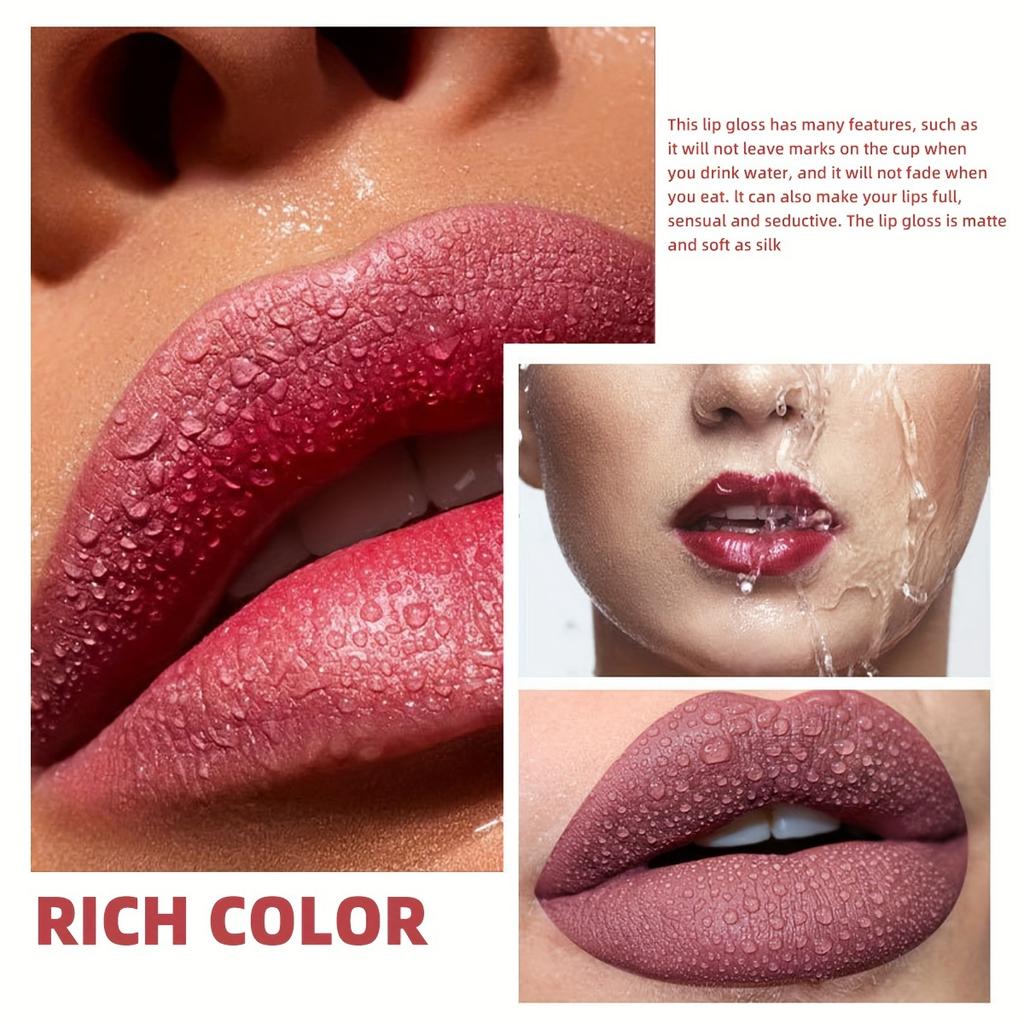 4 Colors Lip Crayons Lipstick Four Shades Splicing Lipstick Matte Waterproof Lipstick Long Lasting Highly Pigmented Lip Stain Perfect for Daily Makeup