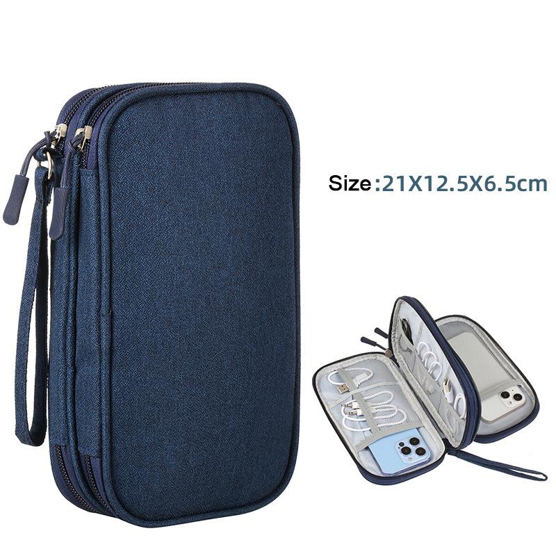 Сумки для хранения кабеля передачи данных, портативный органайзер для наушников, чехол для переноски цифрового гаджета, двухслойная цифровая USB-сумка для защиты жесткого диска