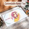 Personalized Crystal Velvet Carpet Kpop Demon Hunters Pattern Non Slip Floor Rug