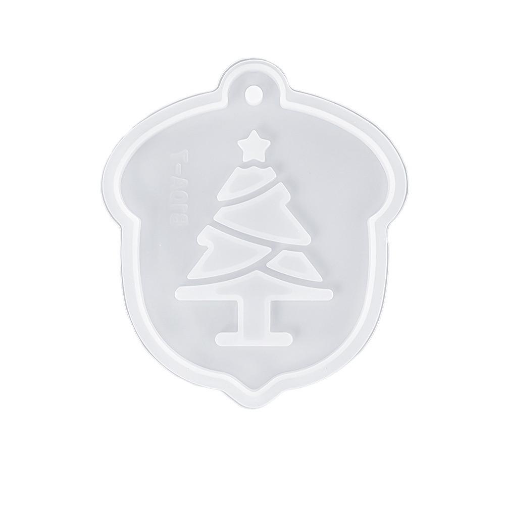 With Hole Christmas Resin Mold 12 Styles Elk Shape Silicone Molds Snowflake Bell Shape DIY Jewelry Making Christmas Craft