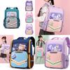Lightweight And Stylish Nylon Children's Backpack For Grades One To Three With Colorful Animal Design