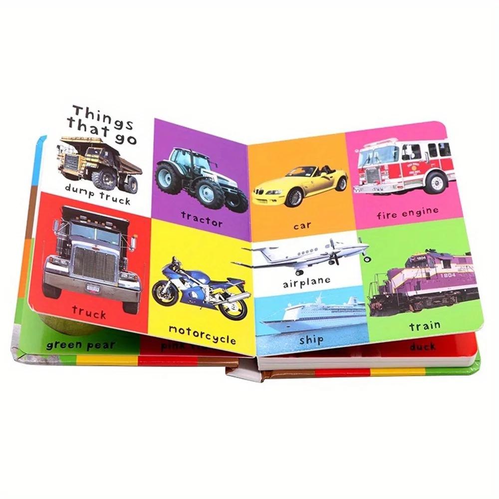 Первые 100 английских слов Картонная книга Пособия для изучения языка Пополнение словарного запаса Чтение перед сном для дошкольников