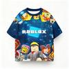 Fashion Roblox Kids Short Sleeve TShirt Colorful Rainbow Character Print Casual Tops for Boys Girls Daily Playwear
