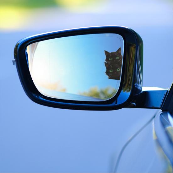 Car Sticker, Waterproof PVC Self-adhesive No Trace Auto Decal, Black Cat Pattern Funny Sticker for Windows Mirrors Trunks Car Accessories