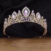 Барочные великолепные хрустальные свадебные тиары королевская королева невеста корона украшения для волос принцесса выпускной свадебный головной убор аксессуары