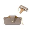 with Bag Pendant Leather Glasses Case Solid Color Eyewear Protector  Sun Glasses