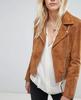Designer Handmade Genuine Suede Leather Jacket Women's Brown Motorcycle Biker Casual