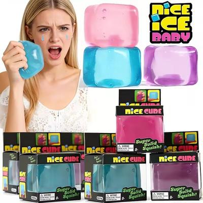 Needoh Nice Cube Сенсорный Сниматель Стресса Игрушка-Фиджет Для Тревоги и Концентрации Настольный Сенсорный Куб Для Взрослых и Детей