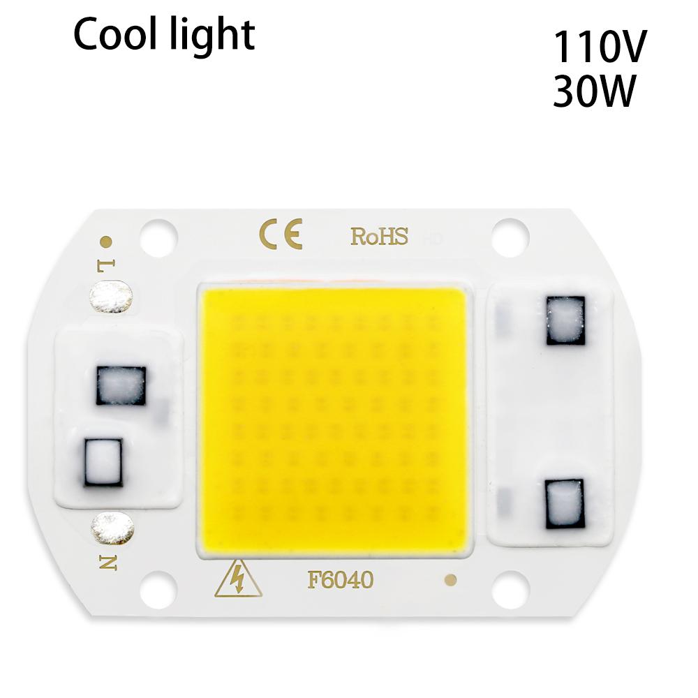 Светодиодные лампы COB LED лампы CHIP AC 110V 50W 30W 20W 10W Hight Brightness Lighting COB Lights Chip For DIY Smart IC Full Spectrum Flood Light