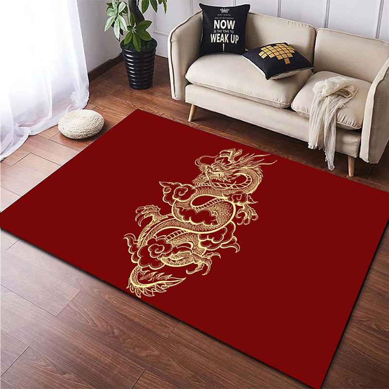 Ковер с принтом китайского дракона и животных для гостиной, большой ковер, мягкий коврик, коврики для стульев для киберспорта, Alfombra, подарки, Прямая поставка