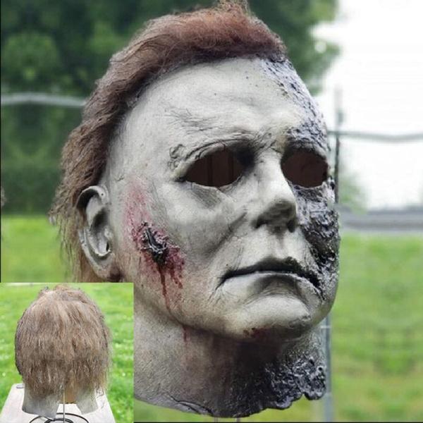 Halloween Michael Myers Mask 2024 Halloween Horror Cosplay Scary Black Halloween Mask