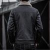 Мотоциклетная кожаная куртка мужская новая весенне-осенняя меховая интегрированная бархатная утолщенная модная красивая кожаная куртка куртка