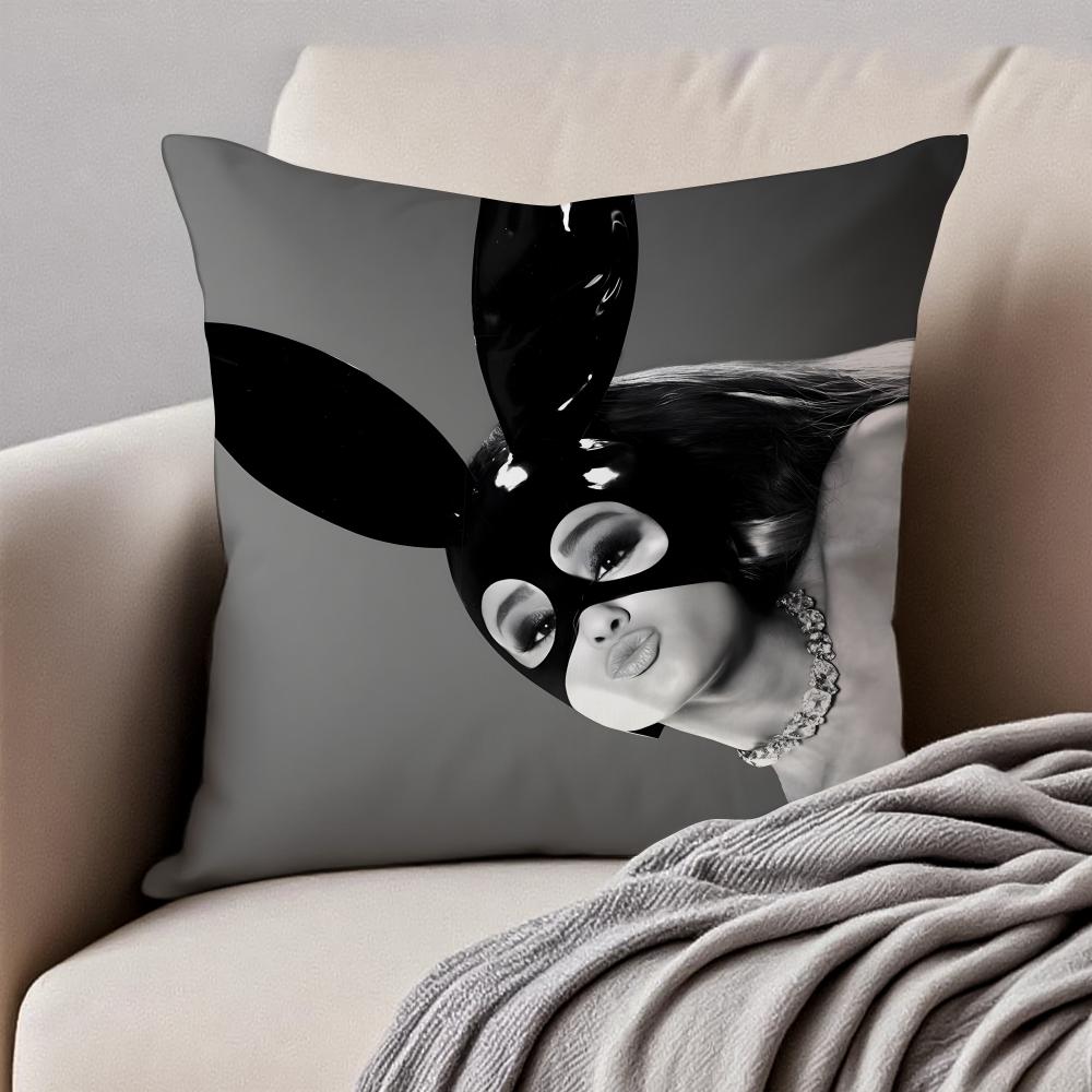 actress AAriana Grande Cushion Cover Pillowcase Antidustmite Invisible Zipper Short Plush Sofa Cushion