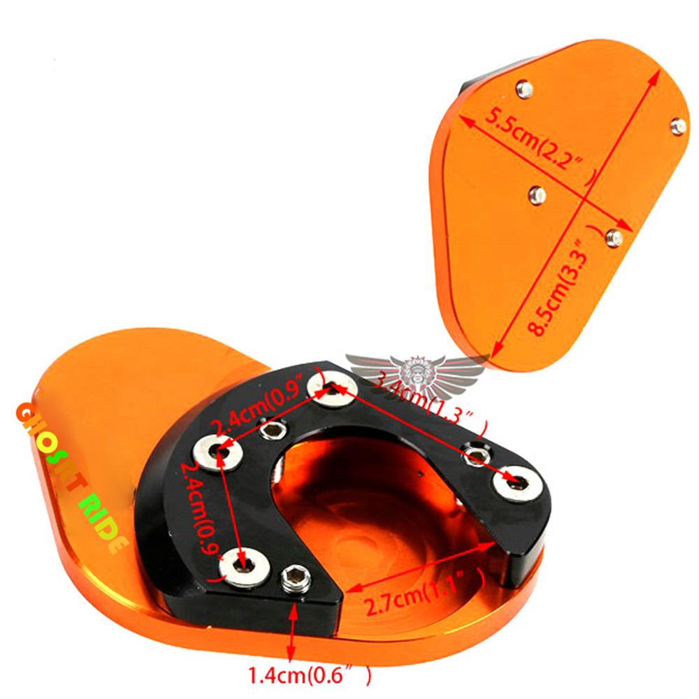 For 990MP 2001-2015 990 Adventure/R/S/LC8 2006-2013 CNC Aluminum Kickstand Side Stand Extension Pad