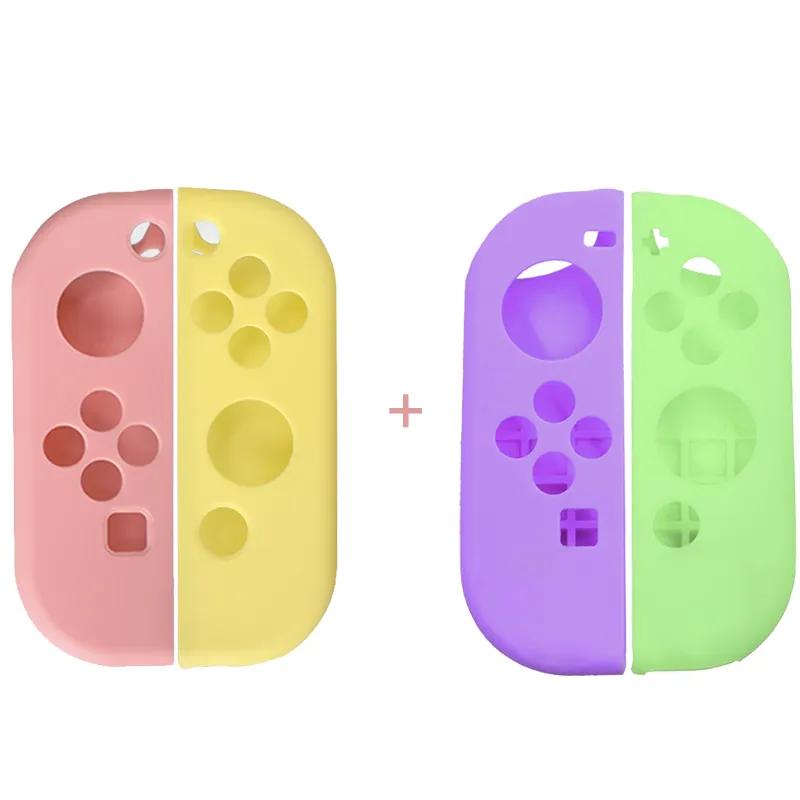 For Switch Controller Case For NS Joycon Cover Skin Replacement Handle Silicone Case With Thumb Grip For Nintendo Switch