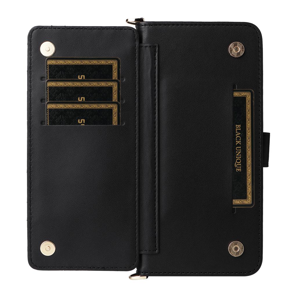 For Motorola Moto G86 5G Case with Shoulder/Wrist Strap Leather Phone Cover Stand Wallet