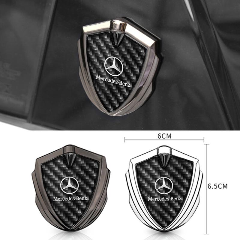 3D Metal Car Fender Side Blade Emblem Sticker For Mercedes Benz New B C E Class A Class C200L GLC GLK New CLA GLA Accessories MX9